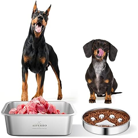 AIPERRO Stainless Steel Dog Bowls for Large Dogs, Large Capacity Metal Dog  Water Food Bowl, Indoor and Outdoor Universal Pet Bowl