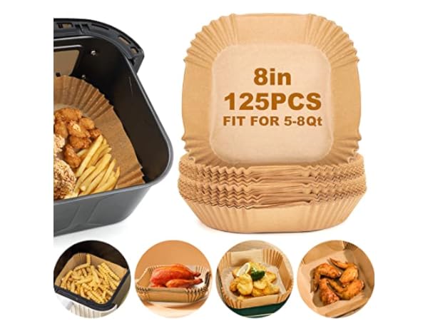  TMYIOYC 3-Pack Air Fryer Silicone Pot, 8.5 Inch Air Fryer  Basket, Food Grade Accessories, Reusable Air Fryer Liner, Replacement of  Parchment Liners, No Need to Clean the Fryer(For 5 to 6QT) 