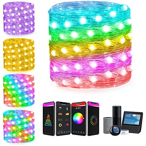 Four Color And Warm White Atmosphere Lights, 100/130/160 Led String Lights,  With Remote Control And Timing Function, Usb 8 Function Power Supply, For  Indoor Outdoor Christmas Tree Parties, Weddings, Christmas Decorations,  Fairy