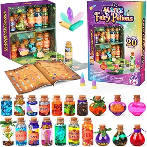 Alritz Fairy Lantern Craft Kits, DIY Fairy Jar Toys Gifts for Girls Ages 4  5 6 7 8 9 10 11 12 Years Old Mason Jar Kit with Remote - 12 Color Night