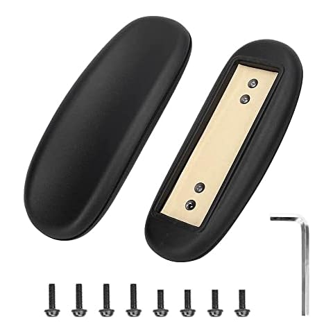 Office Chair Arm Replacement, Ergonomic PU Armrest Pads, Universal 4  Mounting Hole Office Chair Parts with Screws for Desk Chair