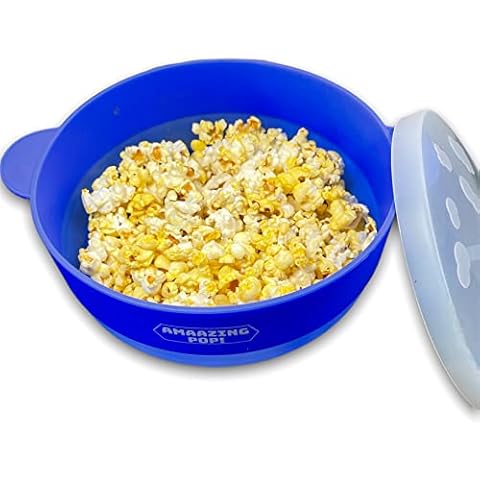 The Original Hotpop Microwave Popcorn Popper, Silicone Popcorn Maker,  Collapsible Microwave Popcorn Bowl BPA-Free & Dishwasher Safe (Cherry)