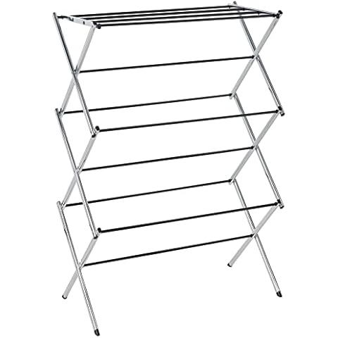 Household Essentials White 5119-1 Indoor Metal Clothes Drying Rack for Laundry