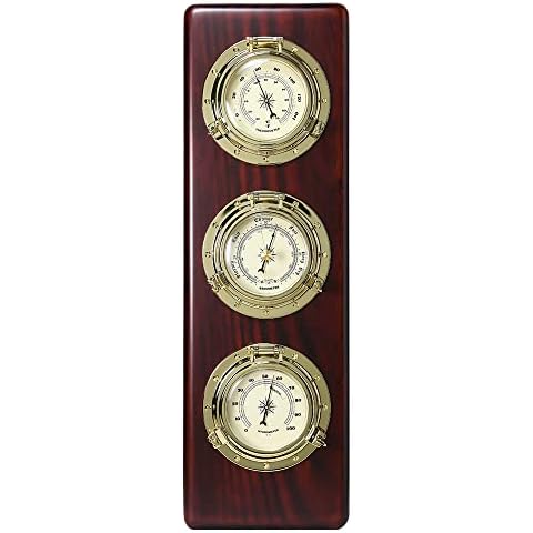 Lily's Home Weather Station Wall Decor, Wood Frame Barometer, Thermometer  and Hygrometer