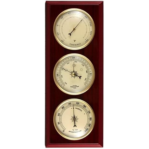 JINYISI Barometer Thermometer Hygrometer,3 in 1 Barometer Indoor,Outdoor  Barometer,Weather Barometer,Analog Weather Station