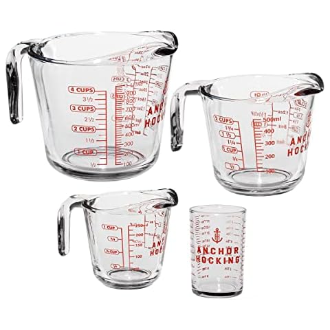 Measuring Cups Set, Liquid Measuring Cups For 3 For Kitchen - BPA Free  Plastic Set with Spout Multiple Measurement Scales (Clear)