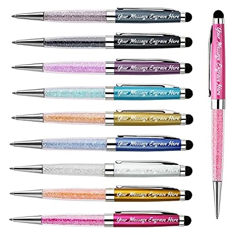 Ancolo Personalized Luxury Ballpoint Pen Writing Set-Stainless Steel Fancy  pens Custom with Your Name or Message, Perfect for