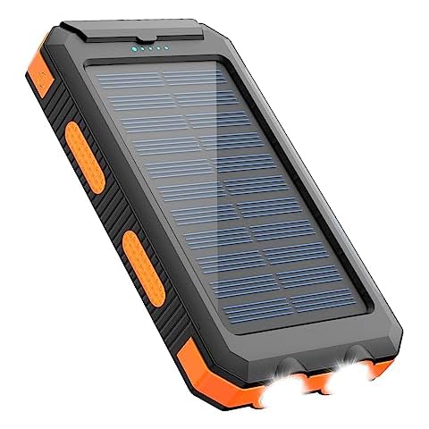 QiSa Solar Charger 38800Mah Solar Power Bank with Dual 5V3.1A Outputs 10W  Qi Wireless Charger Waterproof