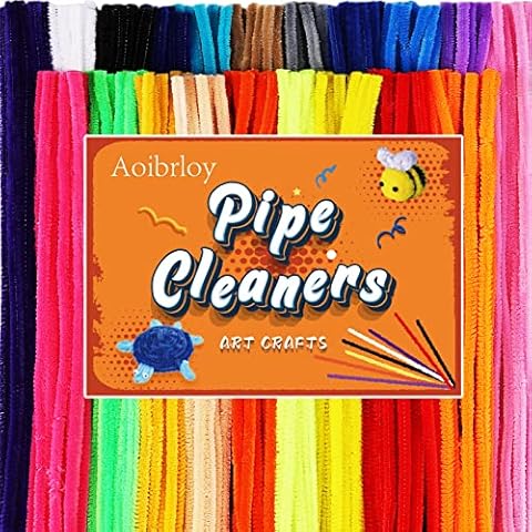 Caydo 200 Pieces White Pipe Cleaners Craft Chenille Stems for DIY Art  Creative Crafts Party Decorations (12 Inch x 6 mm)