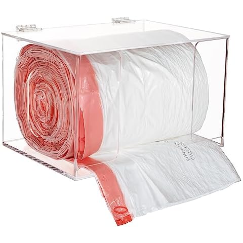 Aphbrada Ziplock Bag Storage Organizer, Acrylic Baggie Organizer Plastic Bags Dispenser Holder for Gallon Quart Sandwich & Snack