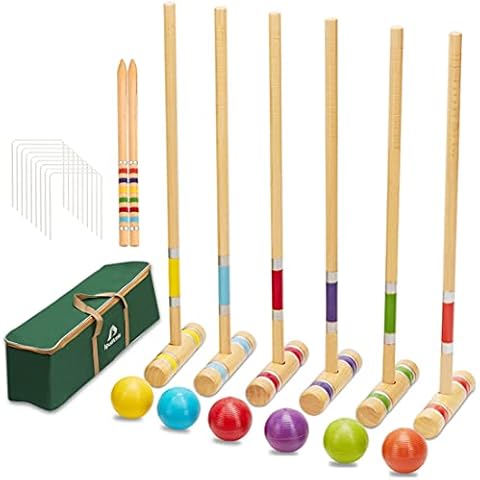 Bocce Ball Set, 3.5in Classic Bocci Ball Set with 8 Resin Bocce