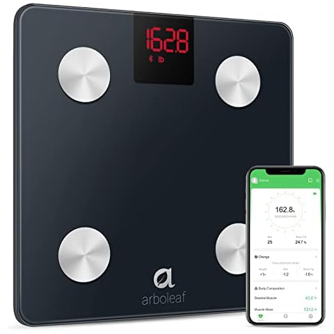 Arboleaf Digital Scale - Smart Scale Wireless Bathroom Weight Scale with  iOS, Android APP, Unlimited Users, Auto