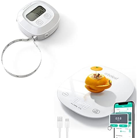  arboleaf Digital Food Scale, Kitchen Scale, Food Scale for  Weight Loss Calories with App, Smart Food Scales for Food Ounces and Grams  Pounds, Cooking, Baking, 0.5g/0.1oz, 20lbs/9kg: Home & Kitchen