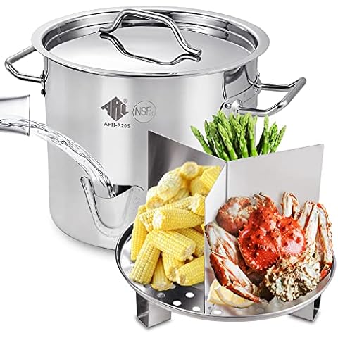 ARC Advanced Royal Champion Stainless Steel Grill Pan with Divider and Steamer  Insert Rack - Multi-Function Cookware for Crawfish Boil and Steaming in the  Grill Cookware department at