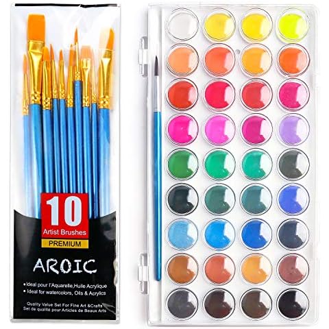 AROIC Acrylic Paint Brush Set, 30 pcs Nylon Hair Paint Brushes for All  Purpose Oil Watercolor Face Body Rock Painting Artist, Small Paint Brush  Kits