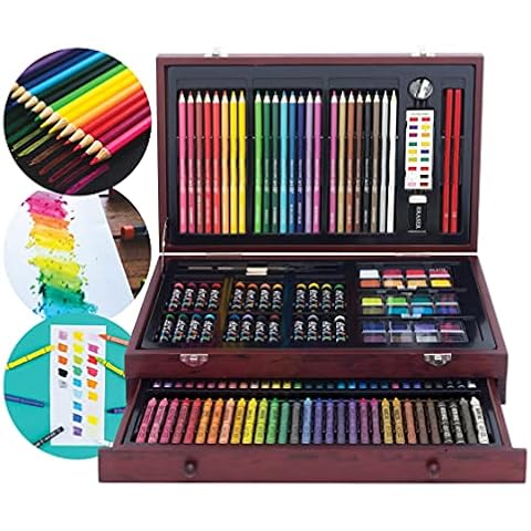 Darnassus Wood Art Set, Art Box & Drawing Kit Color Set, Art Supply Gift  For 4