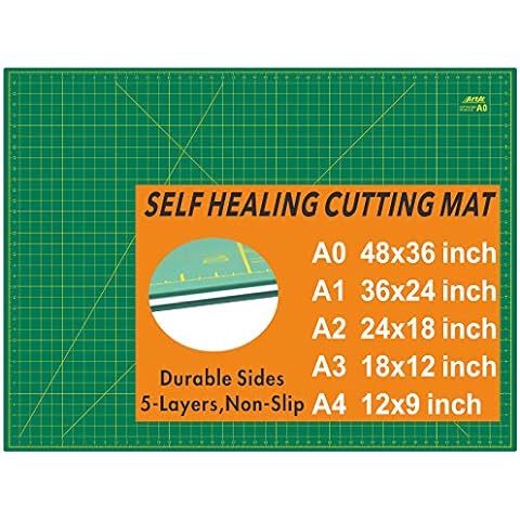 The Quilted Bear Cutting Mats - Sewing & Quilting Self Healing Cutting Mat  18 x 24 (A2) with 60 & 45 Degree Angle Markings
