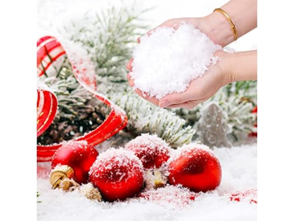 Christmas Fake Snow Decor - Cotton Like Fluffy Indoor Snow - Artificial  Snow For Mantle Village Or Nativity Set, Flame Resistant Blankets For  Christma