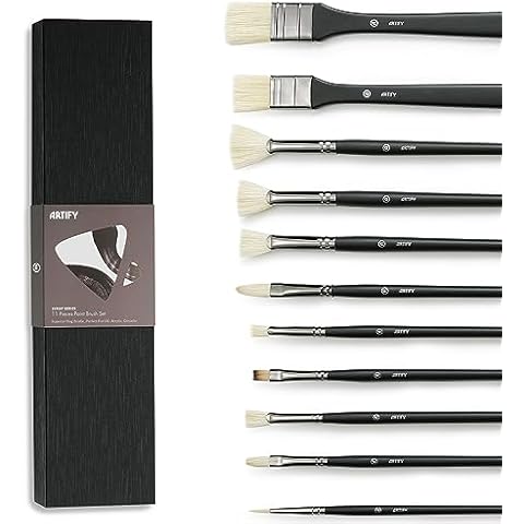 Artify Drybrush Set Dry Brushes: Professional-Grade Dry Brush for  Effortless Miniature & Model Painting - 5 Sizes Hobby Detail Paint Brushes  for