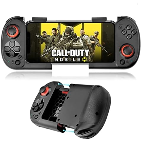 Mobile Gaming Controller for iPhone iOS Android PC, Wireless Gamepad  Joystick for iPhone 14/13/12/11, iPad, MacBook, Samsung Galaxy S22/S21/S20,  TCL, Tablet, Call of Duty, Apex, with Back Button 