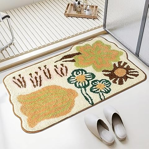 Ashler Runners Bathroom Rugs Long Non Slip 2 Piece Set, Water