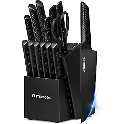 Astercook Knife Set, 12 Pcs Color-Coded Kitchen Knife Set, 6 Color  Anti-Rust Coating Stainless Steel Kitchen Knives with 6 Blade Guards,  Dishwasher