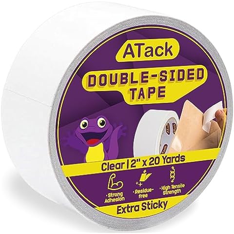 Atack Double-Sided Woodworking Tape, 1-Inch by 36-Yards (3-pack) Double Face Turner Tape for CNC and Wood Template- Removable, Residue-free and Surfac