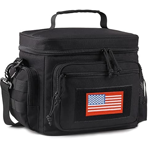 50 Five One Nine Tactical Lunch Bag for Men, Large Insulated Lunch Box with Shoulder Strap,Reusable Lunch Tote with Molle, Leakproof Meal Prep
