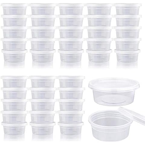 Juvale Slime Containers with Lids - 8 Pack Clear Plastic Jars for Kids DIY  Crafts (12 oz)