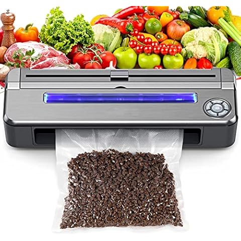 Vacuum Sealer Machine, voriah Intelligent Automatic Food Sealer, Vacuum Sealers Bags for Food Air Sealing System, LED Indicator Lights, Dry, Moist