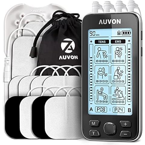 AUVON TENS Unit Replacement Pads 2 x 4 24 Pcs, Reusable, Latex-Free Large  Size Electrodes