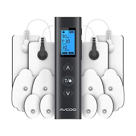 Independent Dual Channel TENS Unit Muscle Stimulator, AVCOO 20 Modes Muscle  Stimulator for Pain Relief with