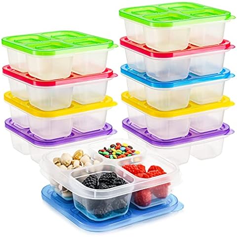 doura meal prep containers 3 compartment food storage reusable plastic  bento microwavable lunch boxes with lids