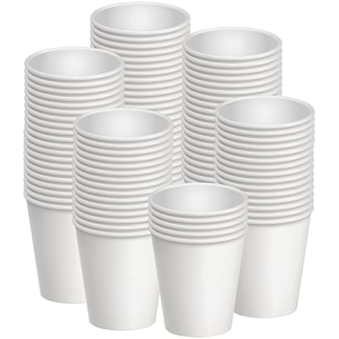 Ginkgo 100 Pack 12 oz Disposable Thickened Paper Coffee Cups with