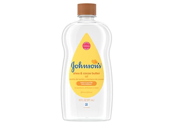  Johnson's Baby Oil, Mineral Oil Enriched with Shea & Cocoa  Butter to Prevent Moisture Loss, Hypoallergenic, 20 fl. oz : Baby