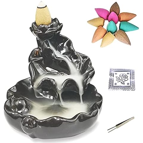 300 pcs Backflow Incense Cones for Waterfall Mixed Natural Scents for  Waterfall Incense Burner Holder