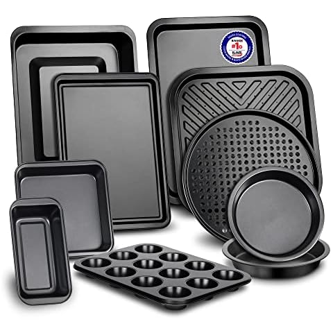  Bakken-Swiss 14-Piece Kitchen Cookware Set – Granite Non-Stick  – Eco-Friendly – for All Stoves & Oven-Safe - Marble coatin: Home & Kitchen