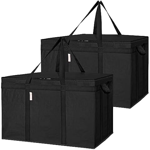 BALEINE Reusable SOFT Utility Tote with Reinforced Handles, Eco Friendly  Collapsible Foldable & Washable Grocery Storage Bag, Extra Storage For  Phone & Keys with Inner & Side Pockets (Black) 