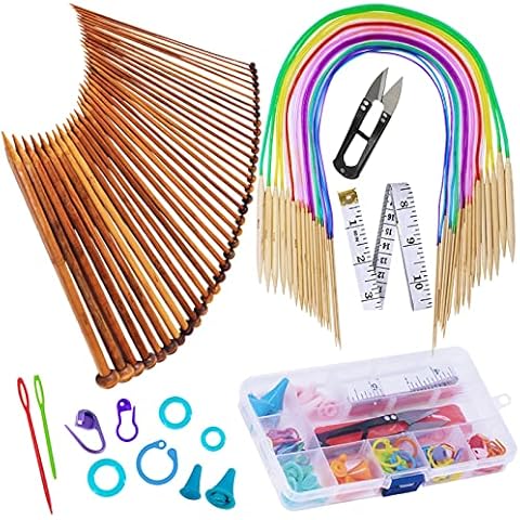 Ruidi 13 Pairs of Interchangeable Circular Knitting Needles Set