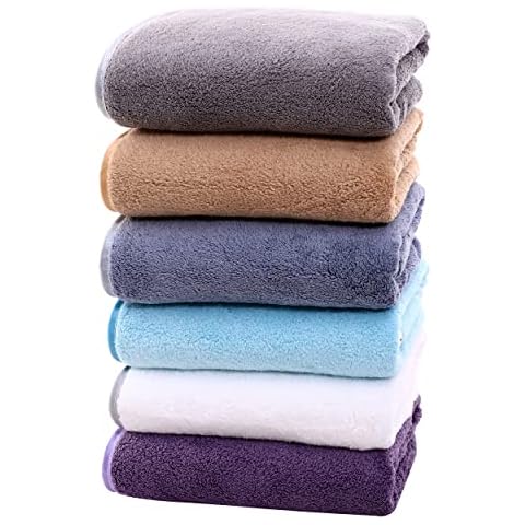 CHINO White Bath Towels Set, 2 Oversized Large Towels/2 Hand Towels/4  Washcloths,600 GSM Towels Bathroom Sets, Quick Dry Towel Super Soft  Absorbent
