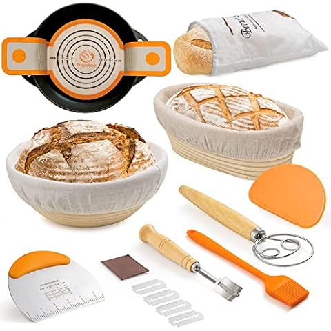 Webake 9 Inch Collapsible Oven Sourdough Silicone Bread Proofing Baske
