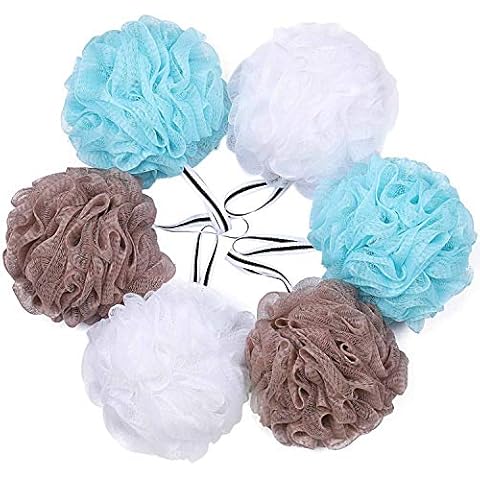 Fu Store Bath Sponges Shower Loofahs 50g Mesh Balls Sponge 4 Solid