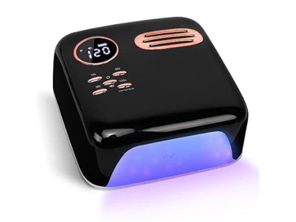 Bete Cordless LED Nail Lamp, Wireless Nail Dryer, 72W Rechargeable LED Nail Light, Portable Gel UV LED Nail Lamp with 4 Timer Setting Sensor and LCD