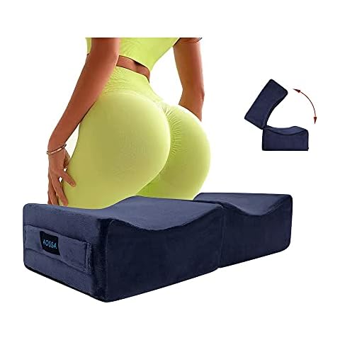 AOSSA Abduction Wedge Knee Separator Pillow for Hip Replacement Surgery  Contoured Foam Orthopedic Knee Pillow with Strap Leg Separator Small Pillow