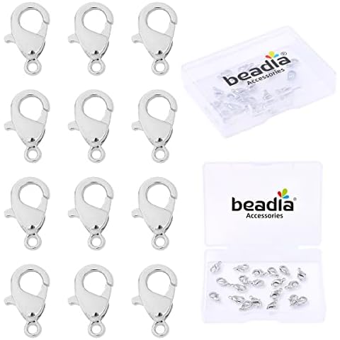  Craftdady 20 Sets Platinum Round Magnetic Clasps 14.5x8mm Magnet  Converters Locking Clasps for Jewelry Bracelet Necklace Making Hole:1.6mm