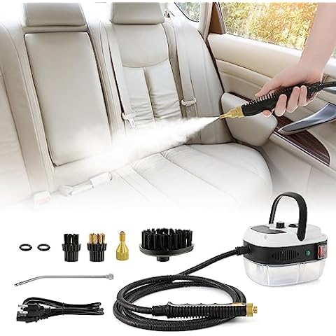 High Pressure Steam Cleaner for Car Detailing, 1700W Handheld Car Steamer  for Auto Home Use Grout Tile Bed Couch Furniture, Tankless Steam Shot with  5
