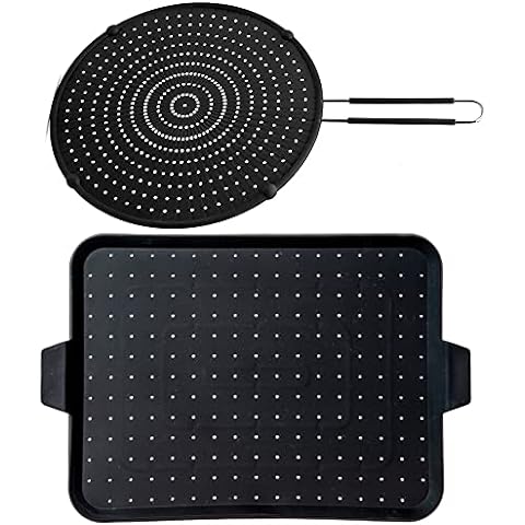 12.5 Silicone Splatter Screen Pan Cover,Oil Splash Guard,Heat Insulation  Cooling Mat,Non-Stick Universal Pan Cover for Frying Pan, - Yahoo Shopping