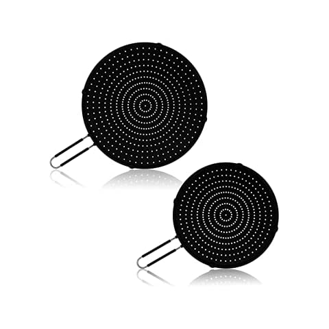 Beckon Ware | USA | 11 Inch Black Silicone Splatter Screen - Oven Safe Fry  Wall, Grease Splatter Guard for Frying Pan, Ultimate Splatter Guard for