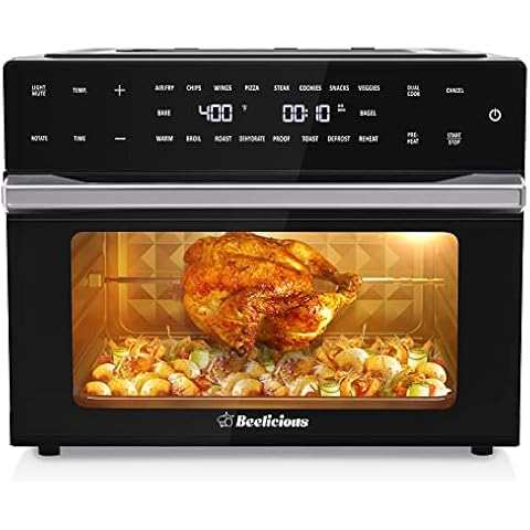 COSTWAY Air Fryer Toaster Oven, 7-in-1 Convection Countertop Oven with  Auto-Shut-Off, Timer, Accessories & Cookbook, 1800W, 21.5 QT Air Fryer  Toaster