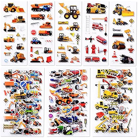 BEESTECH Stickers for Kids 2, 3, 4 Year Olds, Different Themes with Cars,  Animals, Trucks, Dinosaur, Sticker Book for Kids 2-4 Included, Stickers for  Toddlers, Boys, Girls with Gift Package 